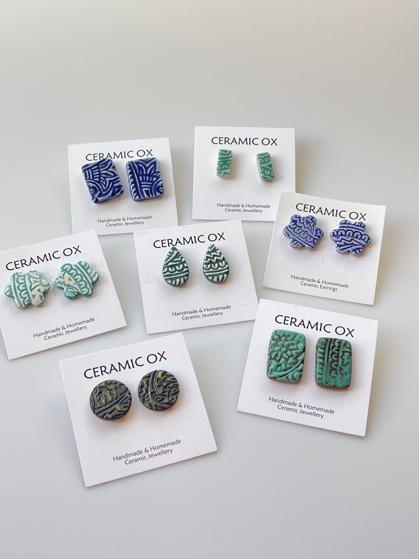 Block print studs