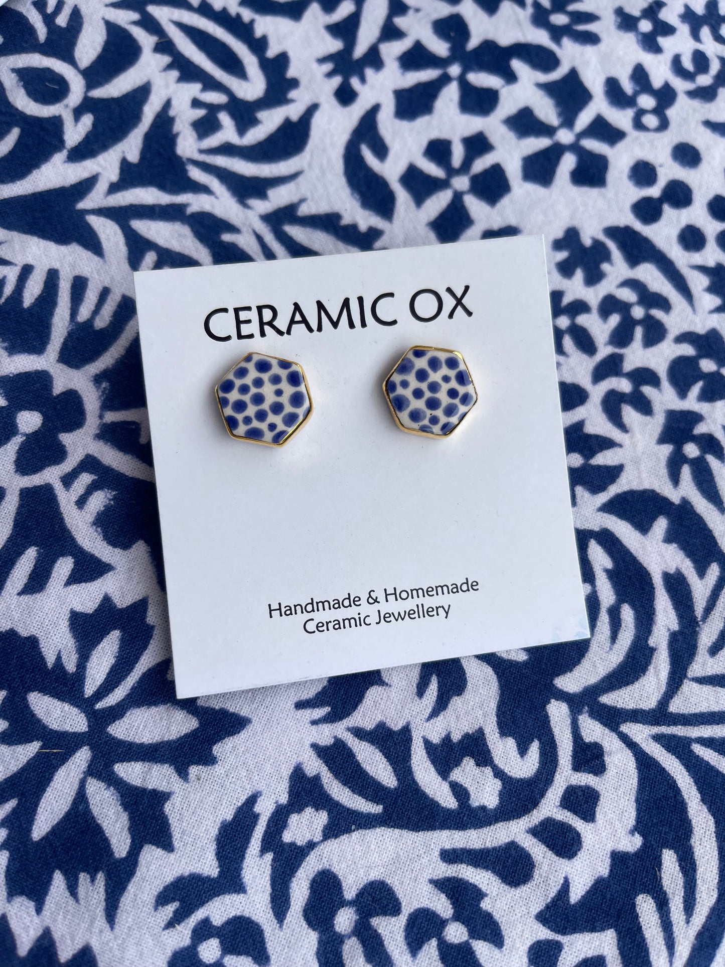 Tiny spot hexagon studs