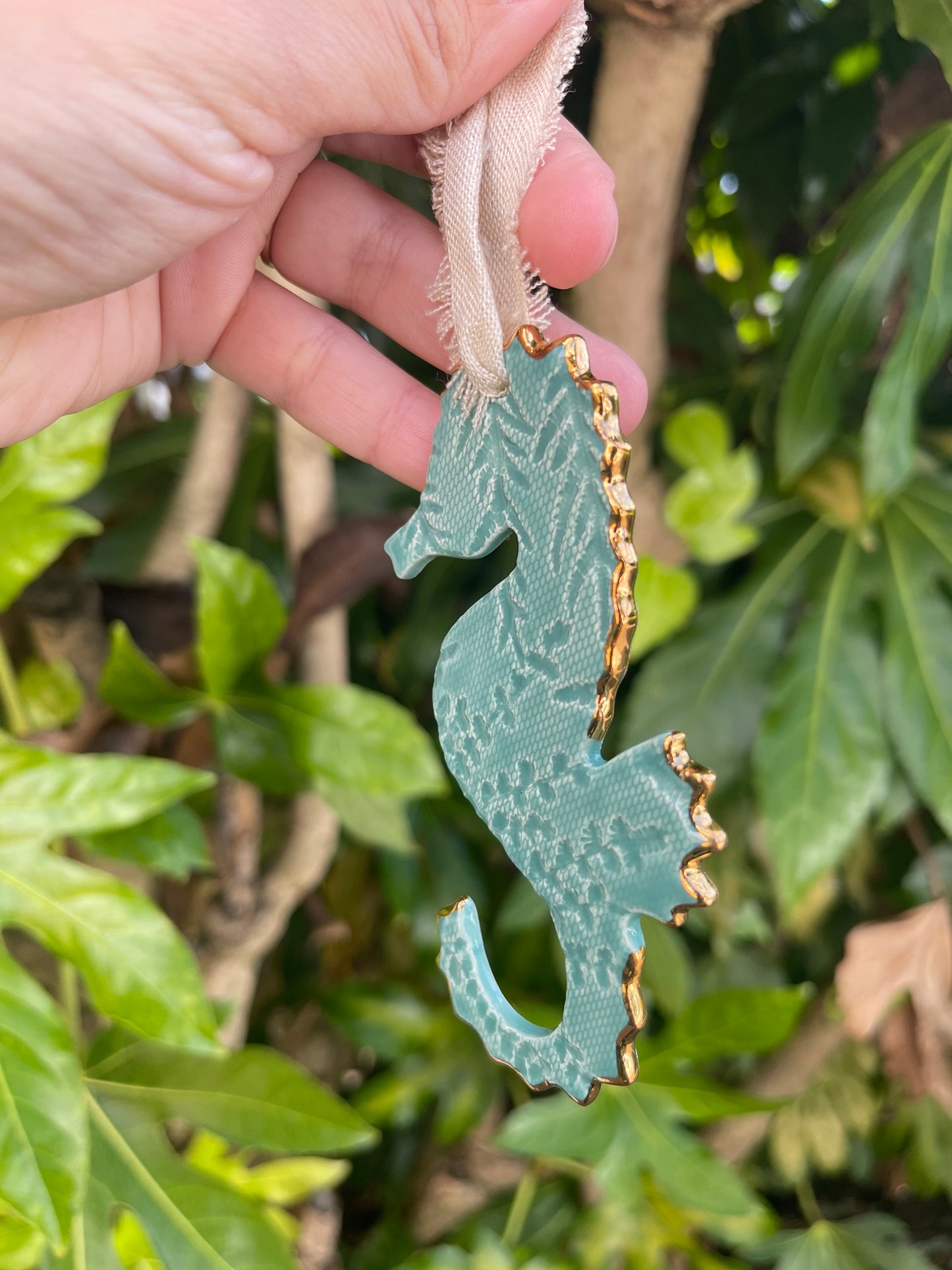 Jade lace seahorse