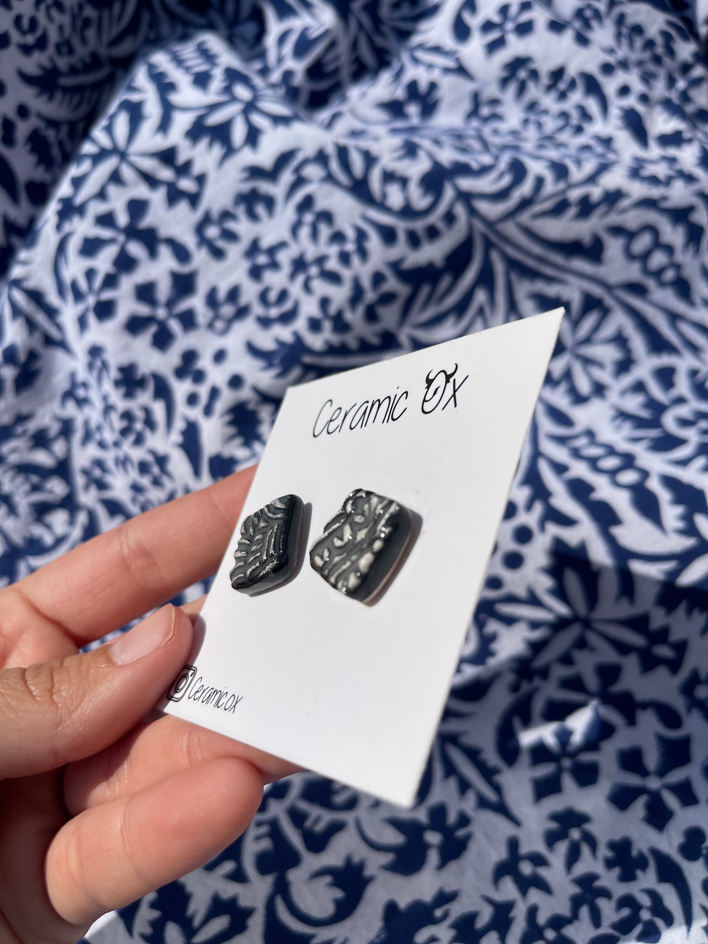 Block print studs